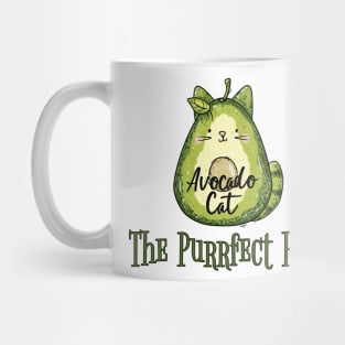 Avocado Cat: The Purrfect Fat funny design Mug